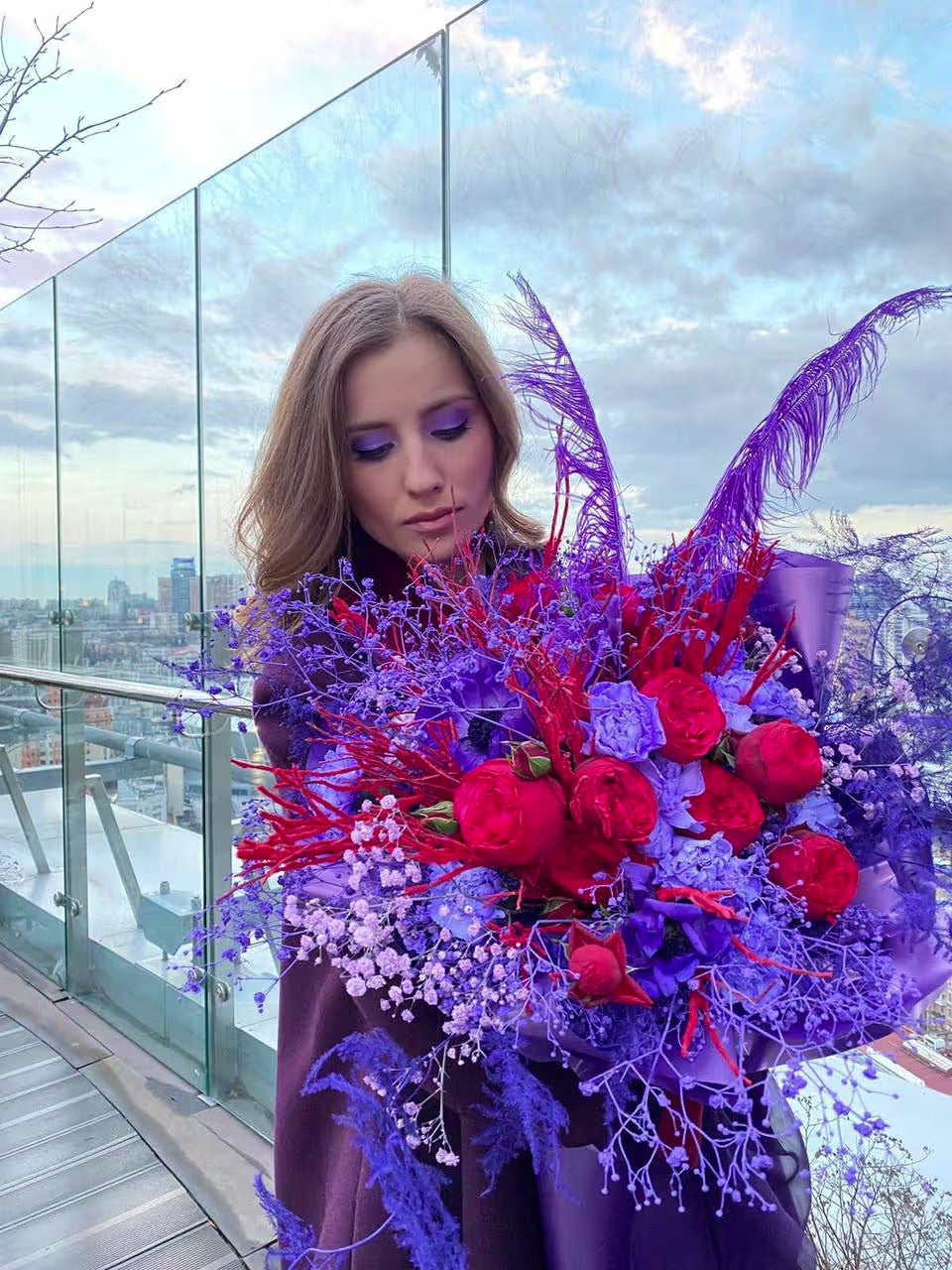 №120 Purple&Red Bouquet