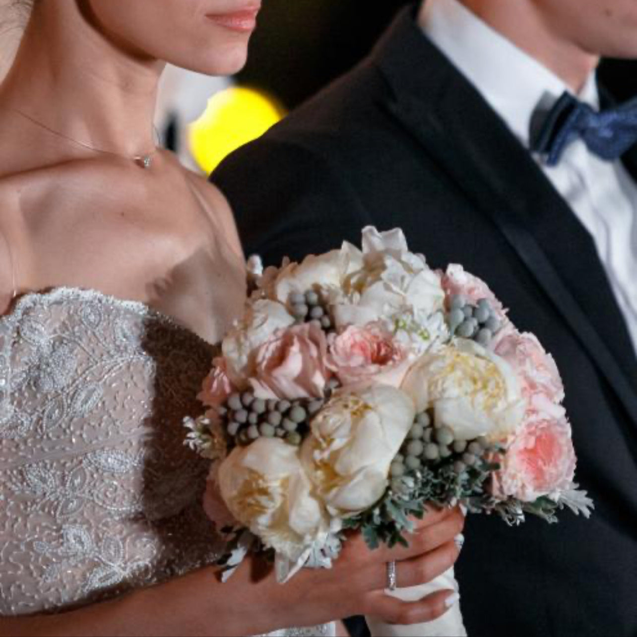 №174 Romantic Blush & Ivory Peony Bridal Bouquet