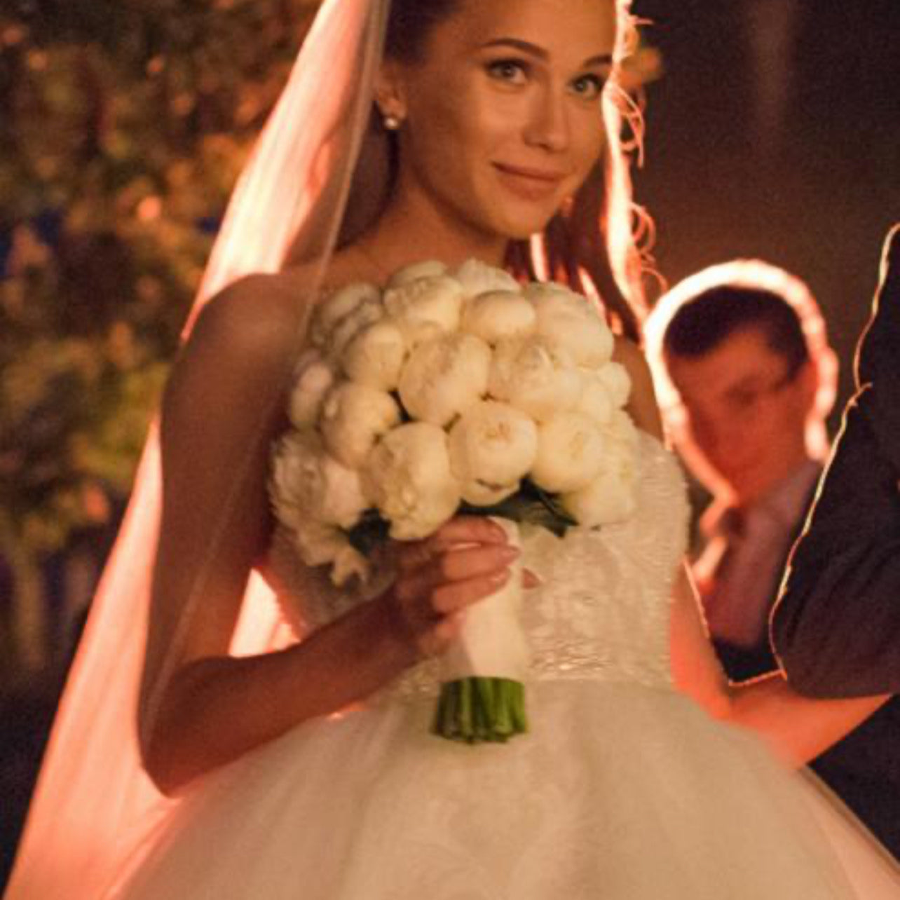 №179 Elegant Ivory Peony Bridal Bouquet
