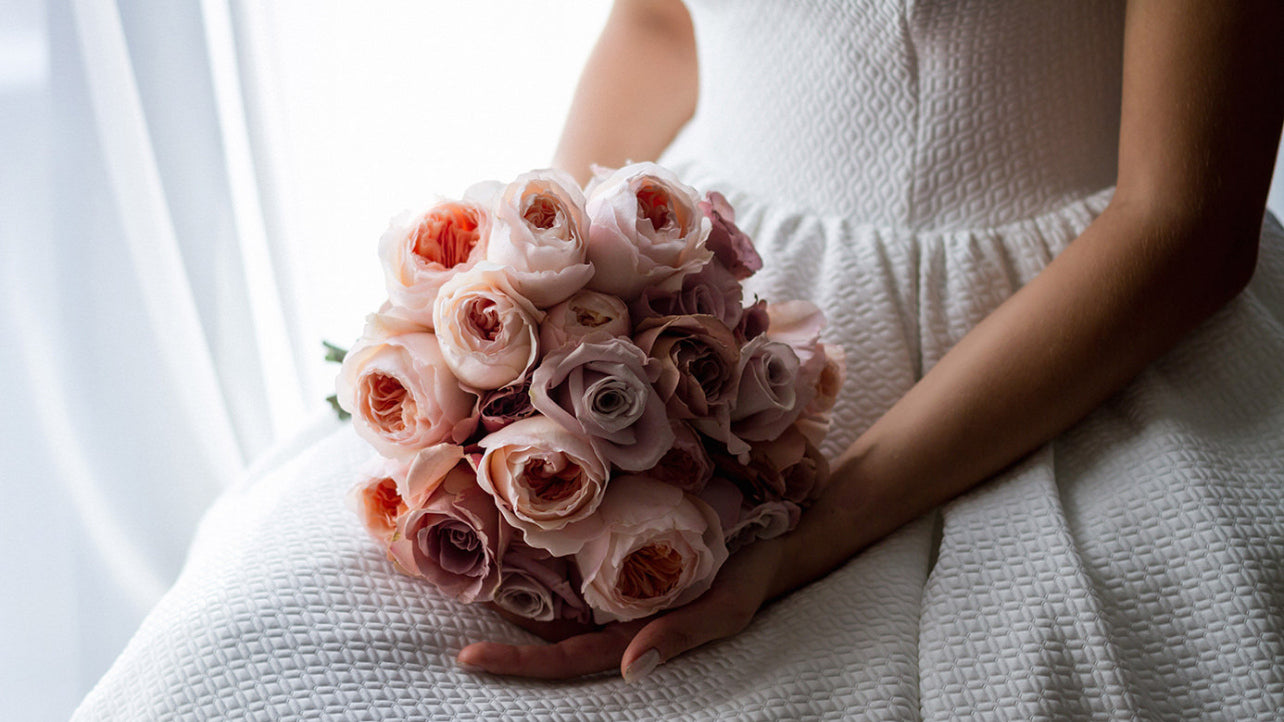 №181 Vintage Blush Rose Bridal Bouquet