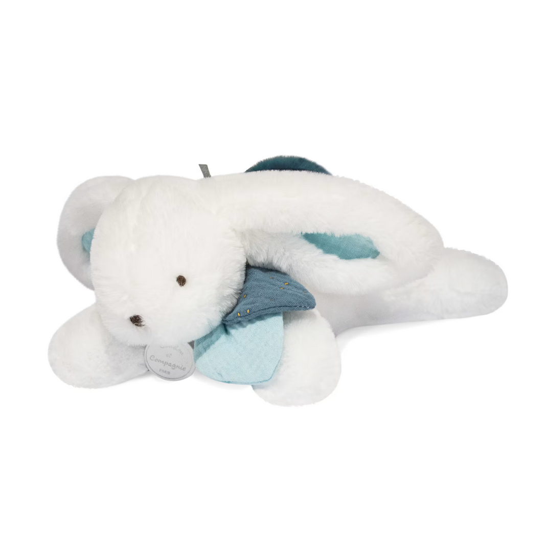 Peacock Blue Pom Pom Tail Plush Bunny