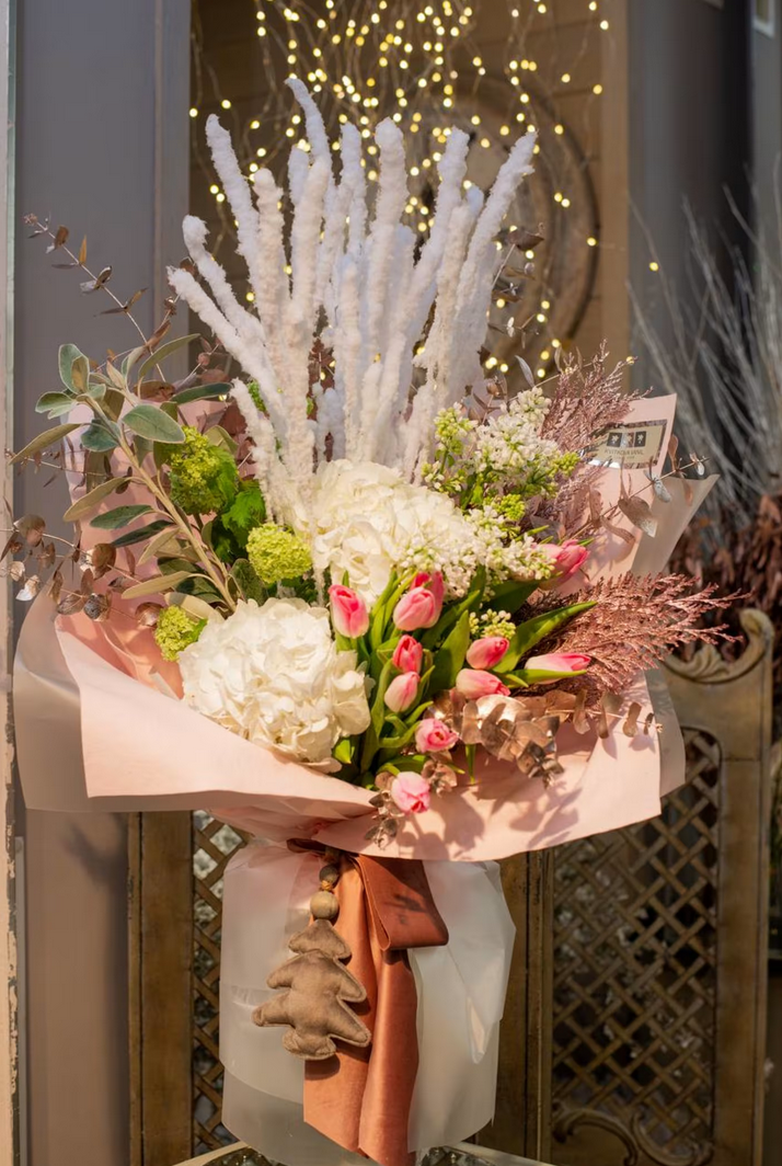 №142 Fairy Harmony: Hydrangeas, Tulips, Lilacs, and Phlox Branches