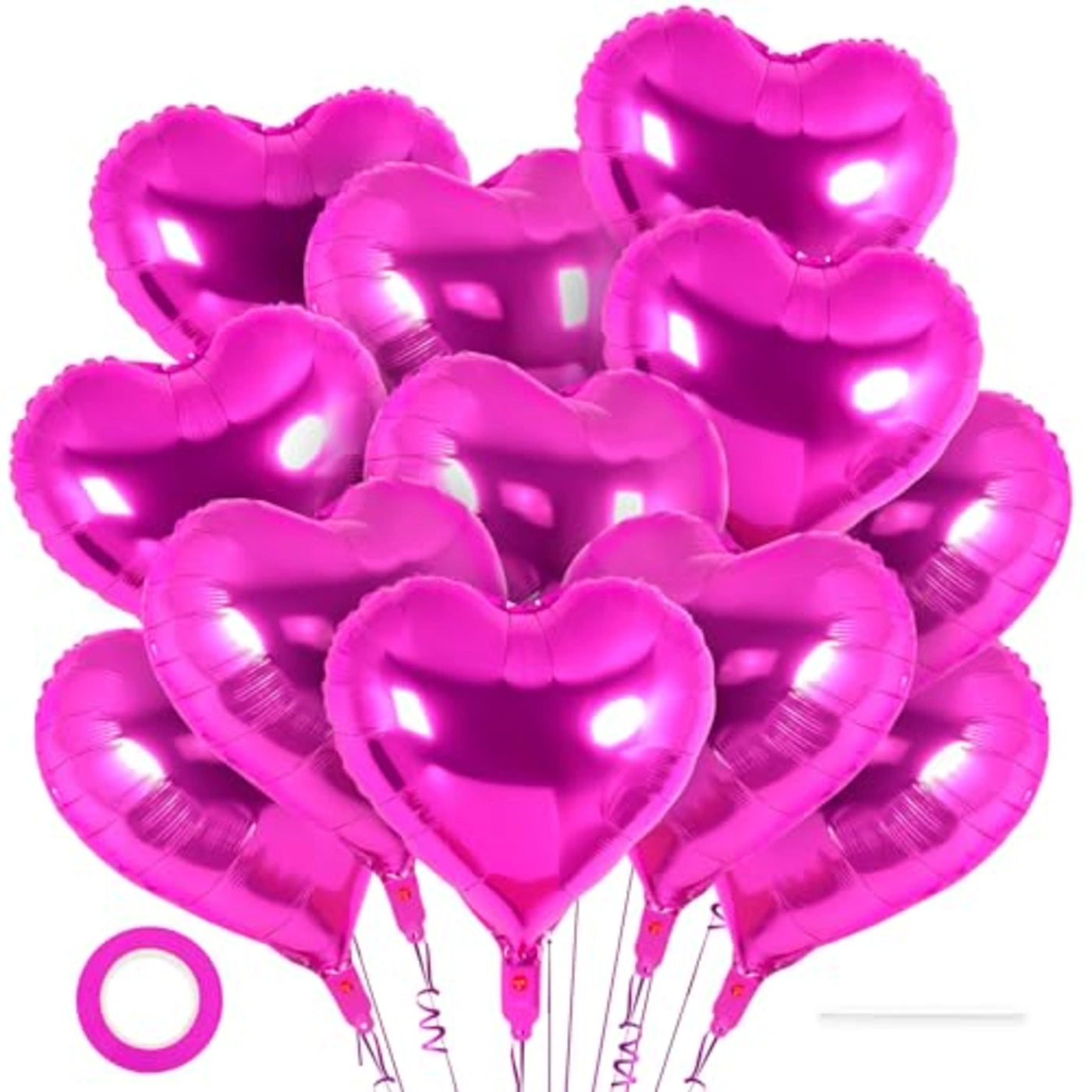 1pc  Hot Pink Heart  Balloon 18 inch