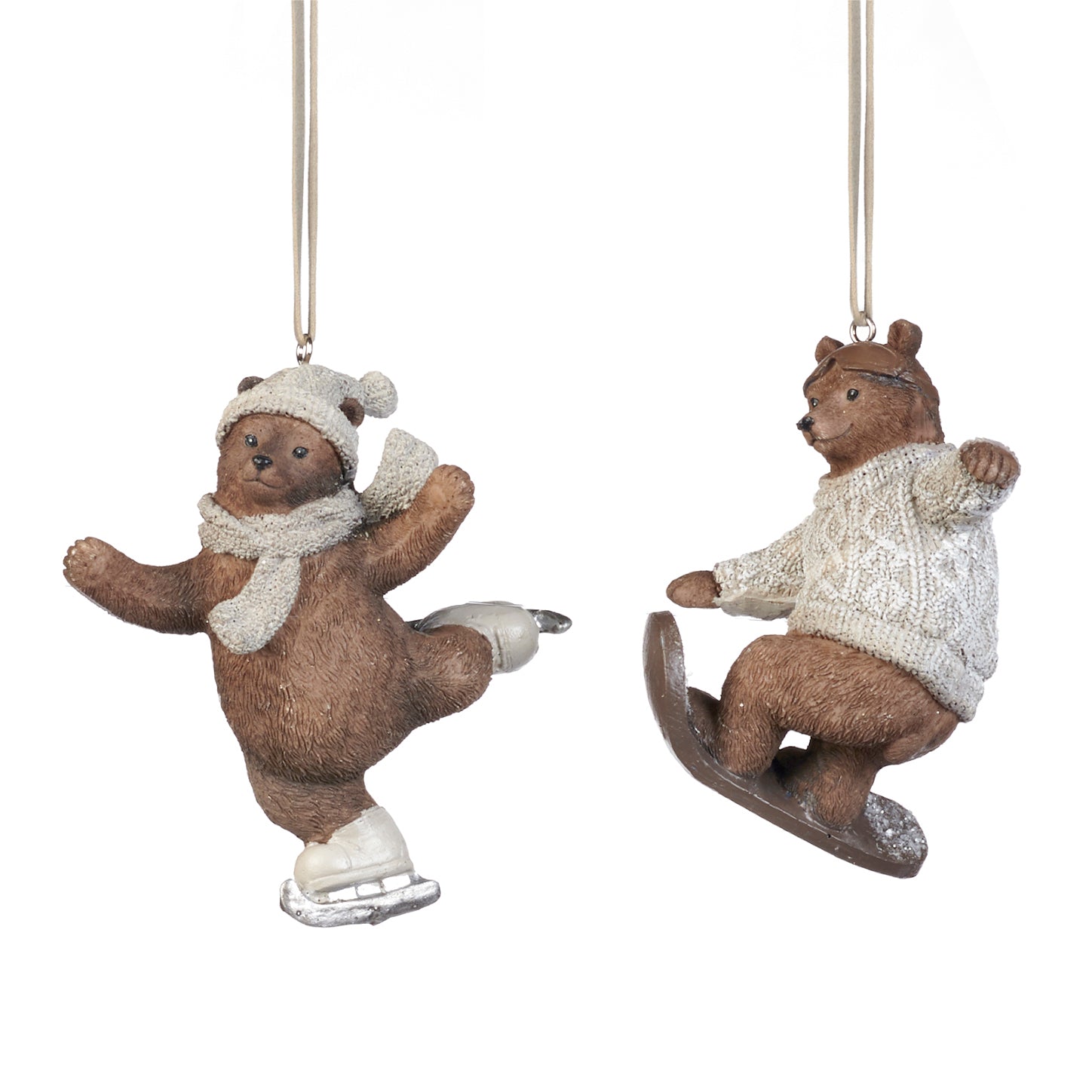 ornament  CRM 10,5CM WINT.SKIING/SKATING BEAR ORN