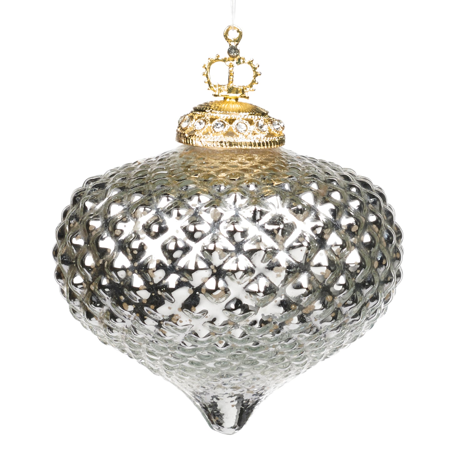 ornament GRN/BRWN 60CM GLSS 3D NET JEWEL CAP ONION