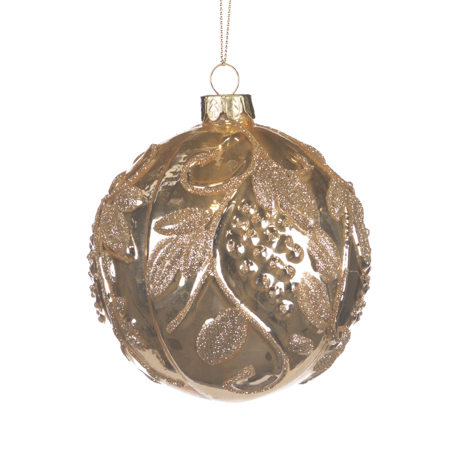 ornament GLD 31CM GLSS 3D GLT GRAPE/VINE BALL