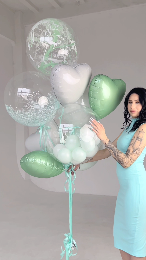 Emerald Whisper Balloon Bouquet