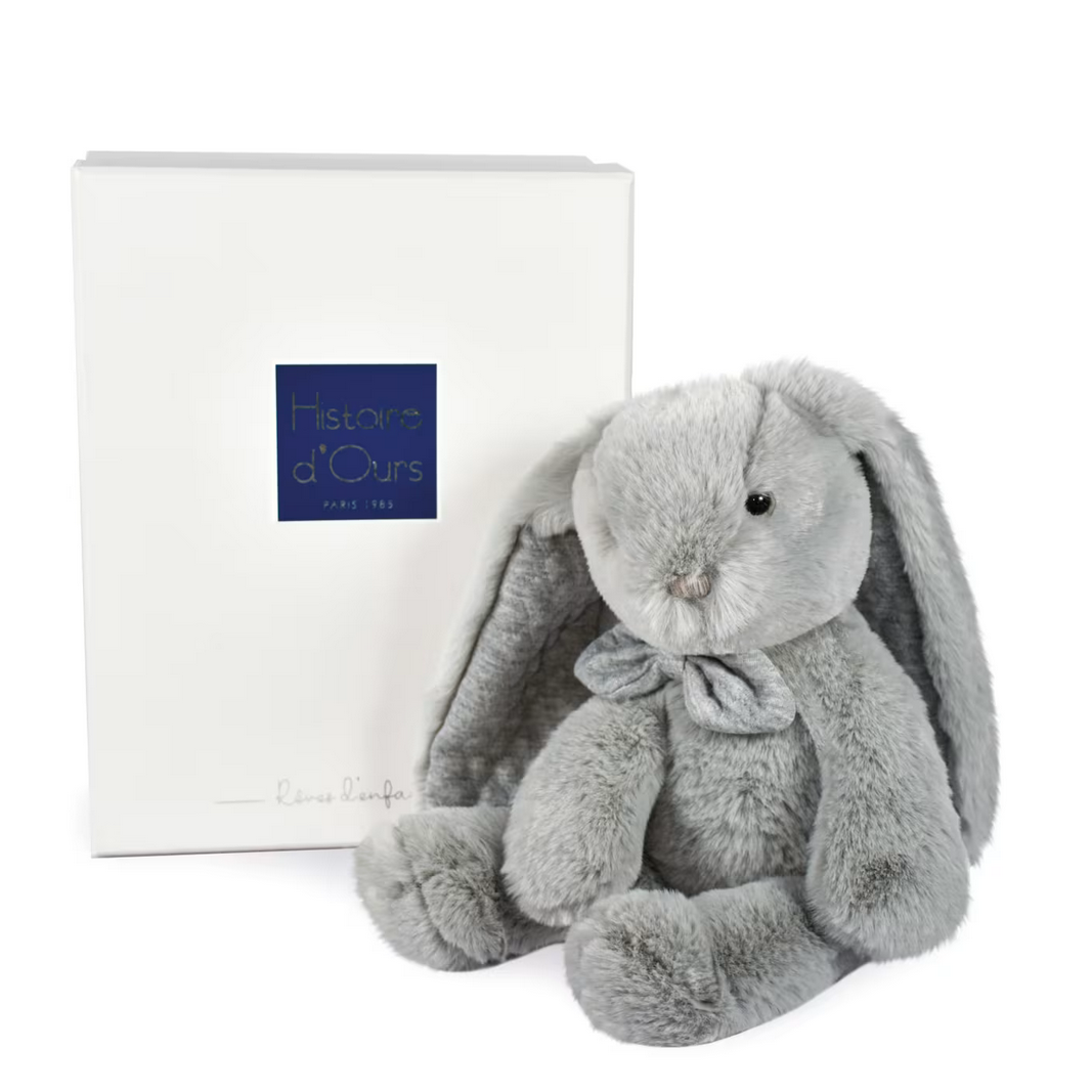 Preppy Chic: Pearl Grey Bunny 11.8"