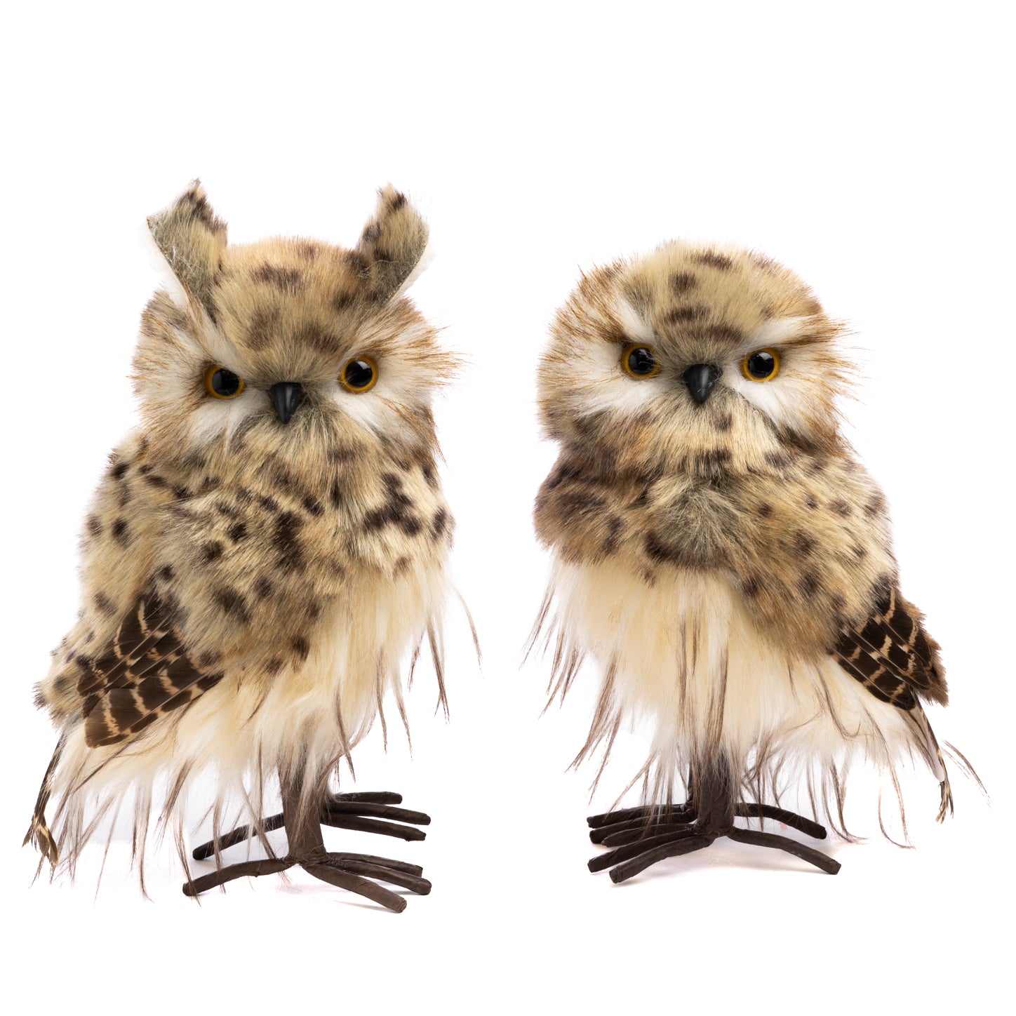 FIGURE FURRY SPOTTED OWL TT ASS/2 BRWN/CRM 23CM